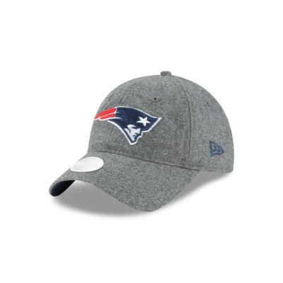 New England Patriots Gorra | New Era NFL Melton Wool 9twenty Adjustable Cap Mexico - Grises